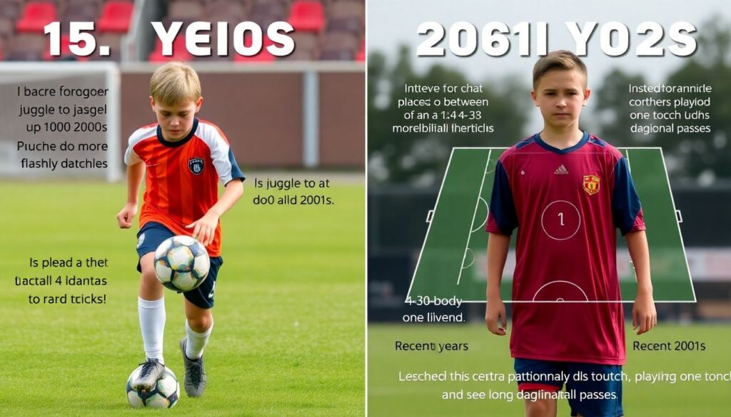 Футбол вчера и сегодня: сравнение игровых ценностей - иллюстрация